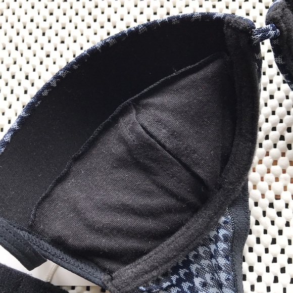 Itty Bitty Bra Removable Pad Bra - Houndstooth (Navy) - Picture 5 of 9